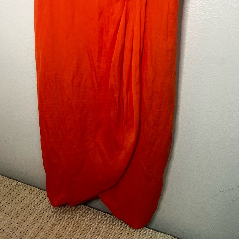 Banana Republic orange crossover hem drapey dress - Picture 3 of 9